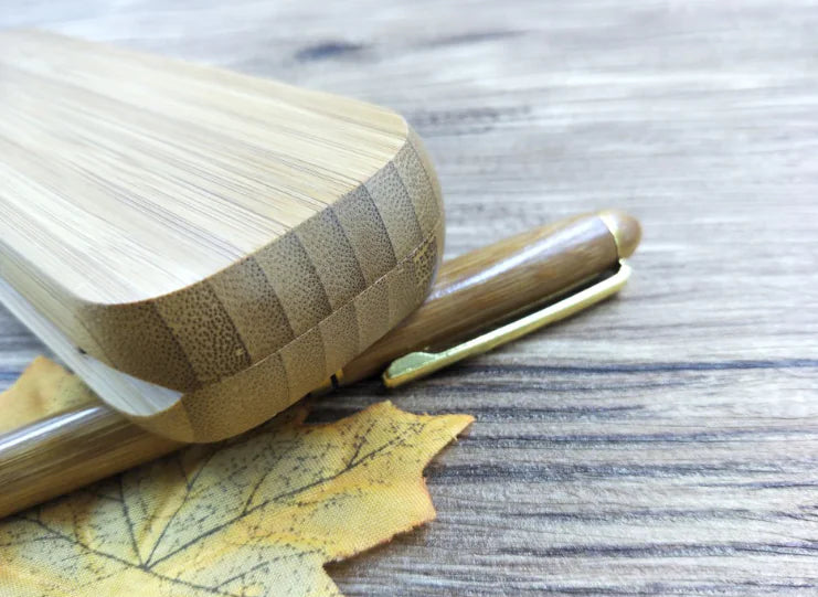 Bamboo Fountain Pen and Ballpoint Pen Gift Set