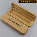 Bamboo Pen Box with Gel and Ballpoint Pens