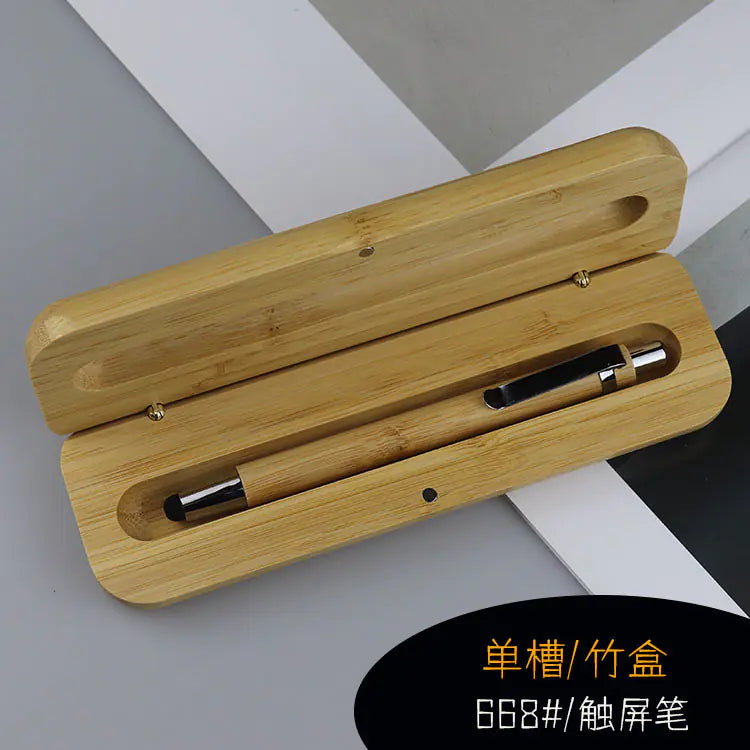 Walnut Wood Fountain Pen with Bamboo Gift Box Set