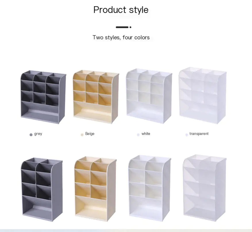 Large Capacity 13-Grid Multi-Functional Pen Holder
