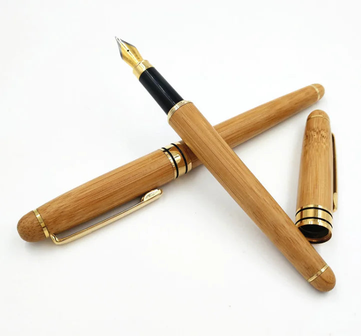 Bamboo Fountain Pen and Ballpoint Pen Gift Set