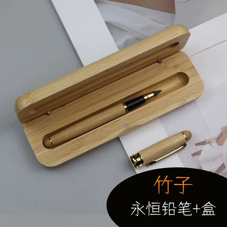Walnut Wood Fountain Pen with Bamboo Gift Box Set