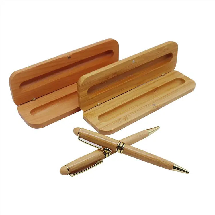 Walnut Wood Fountain Pen with Bamboo Gift Box Set